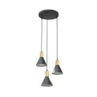 Emibig Pendant Rosa Steel Black | Suitable for 3x E27 - Max 15W