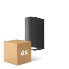 Multipack 4x D'Lite Wall Light Vossem Aluminium Black Up & Down| IP54 - Suitable For 2x GU10